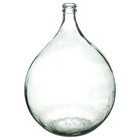 Grand vase en verre à poser au sol 56 cm transparent