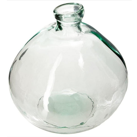 Grand vase décoratif à poser au sol en verre transparent
